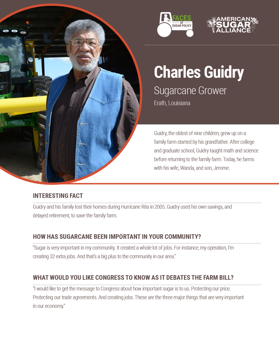Producer Profiles - American Sugar Alliance