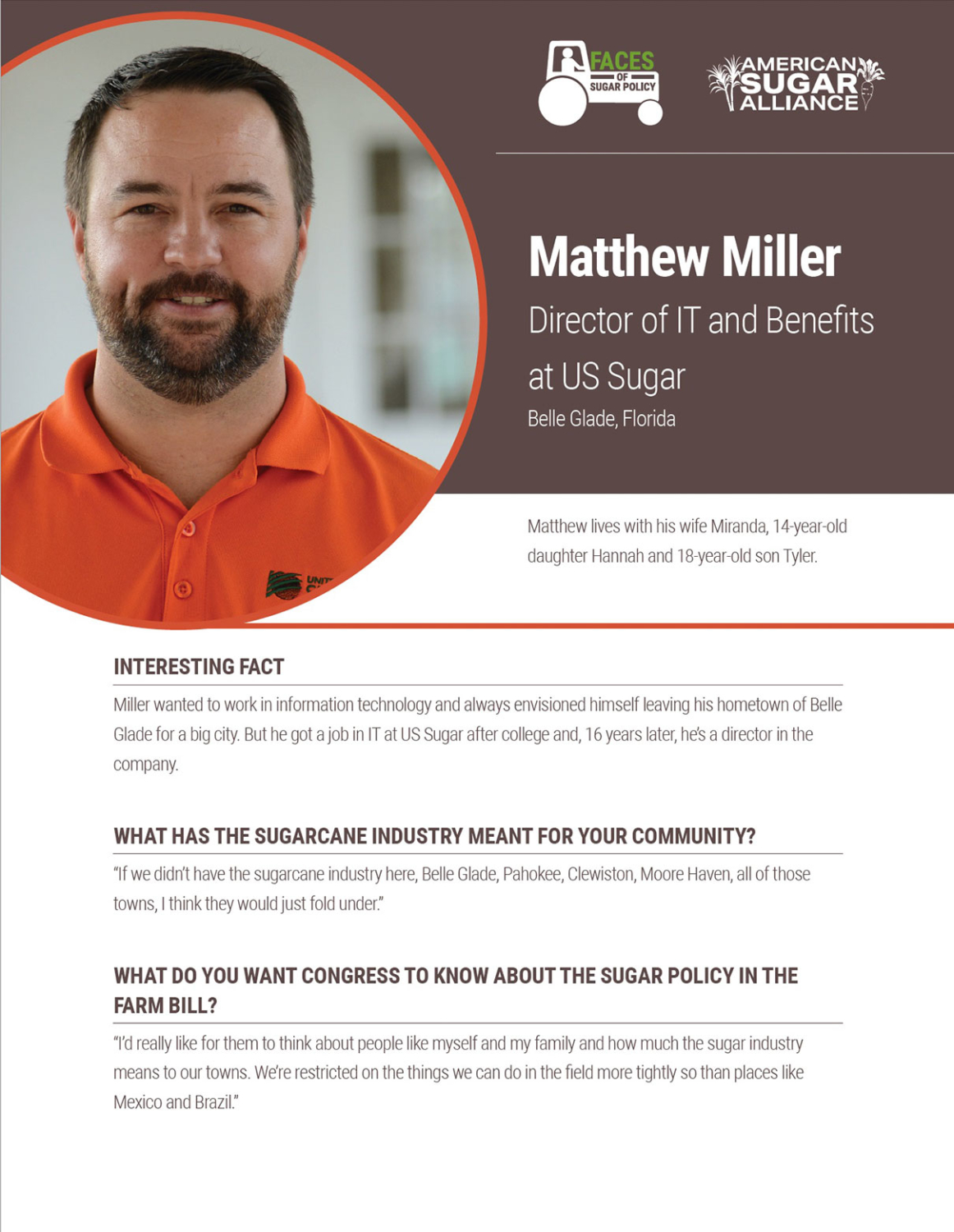 Producer Profiles - American Sugar Alliance
